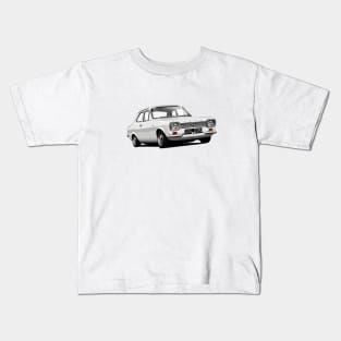 Ford Escort Mk 1 in diamond white Kids T-Shirt